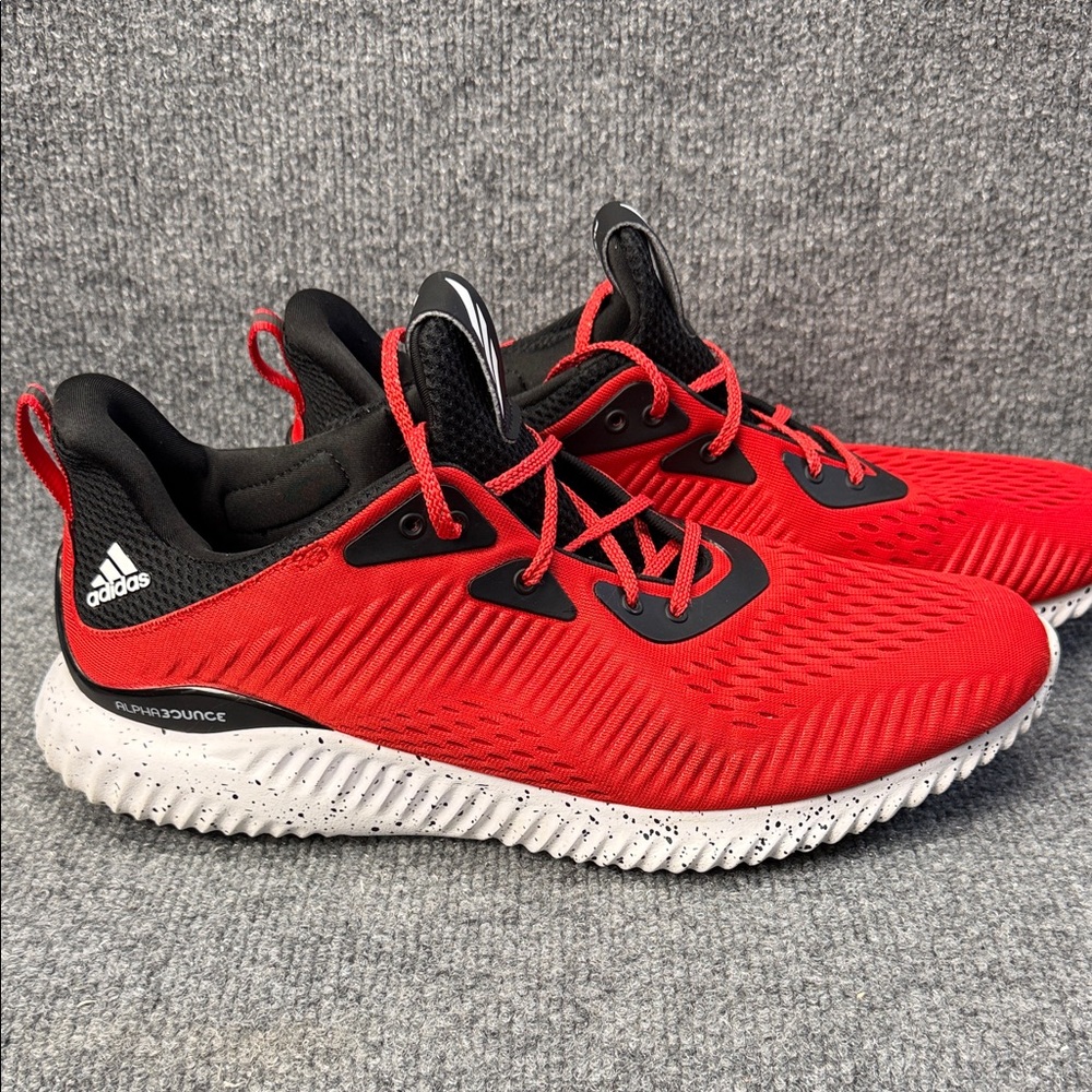 Adidas Men's Red & Black Athletic Running Shoes